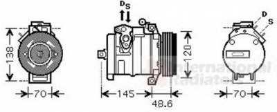 VAN WEZEL 0600k345 -  Компрессор, кондиционер